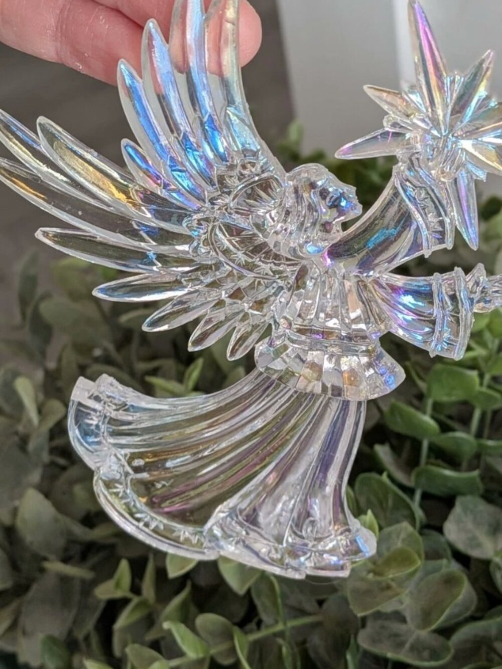 Set Of 3 Plastic Christmas Angel Ornaments
